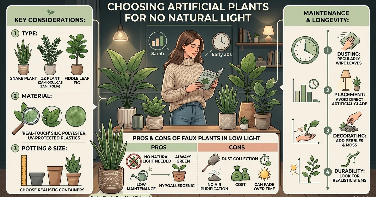 Illustration for Choosing Artificial Plants for Room With No Natural Light
