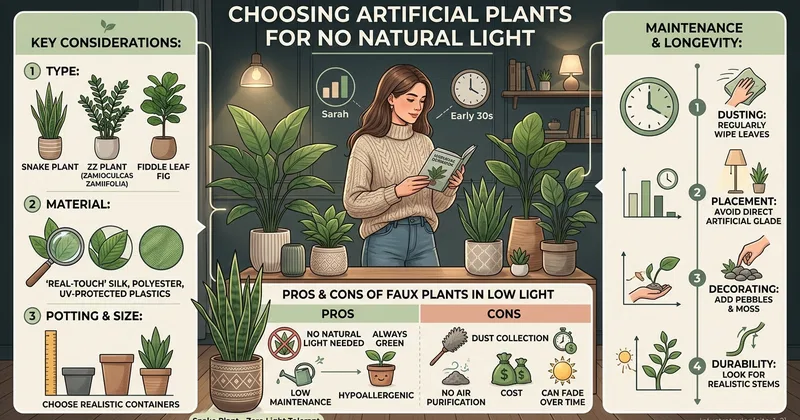 Illustration for Choosing Artificial Plants for Room With No Natural Light